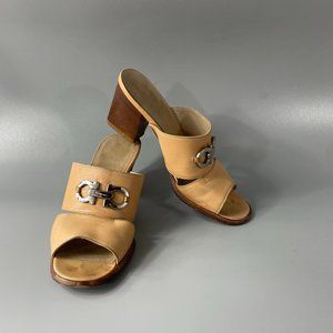 Salvatore Ferragamo Boomerang Sandals, Size 6 B